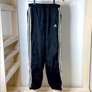 Adidas Retro Vintage Black Windbreaker Track Pants